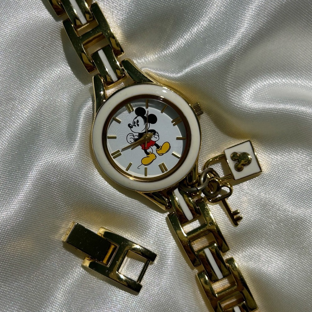 Mickey Mouse Gold and White Watch